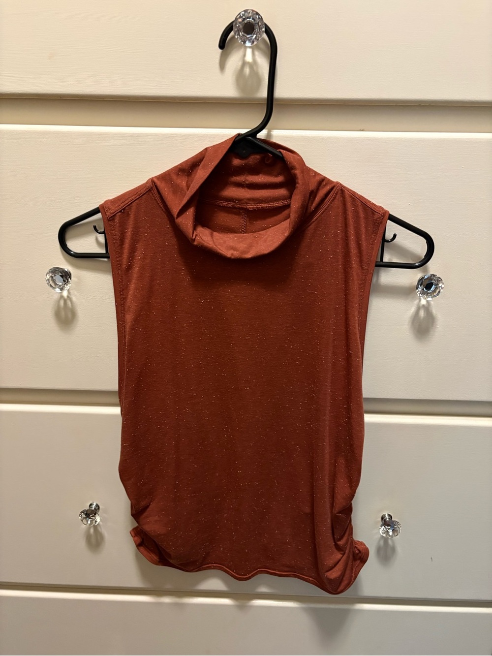 Lululemon Sleeveless Mock Neck Top in Rust